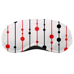 Red, Black And White Pattern Sleeping Masks by Valentinaart