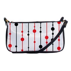 Red, Black And White Pattern Shoulder Clutch Bags