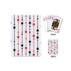 Red, Black And White Pattern Playing Cards (mini) 