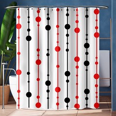 Red, Black And White Pattern Shower Curtain 60  X 72  (medium)  by Valentinaart