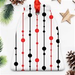 Red, black and white pattern Bell Ornament (2 Sides) Front