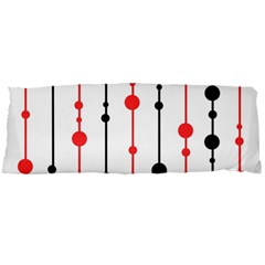 Red, Black And White Pattern Body Pillow Case Dakimakura (two Sides)