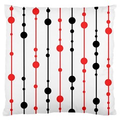 Red, Black And White Pattern Large Cushion Case (two Sides)