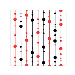 Red, Black And White Pattern Small Satin Scarf (square)