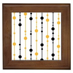 Yellow, Black And White Pattern Framed Tiles