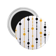 Yellow, Black And White Pattern 2 25  Magnets