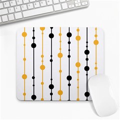 Yellow, Black And White Pattern Large Mousepads