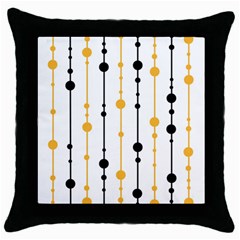 Yellow, Black And White Pattern Throw Pillow Case (black)