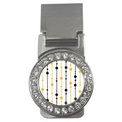 Yellow, Black And White Pattern Money Clips (cz) 