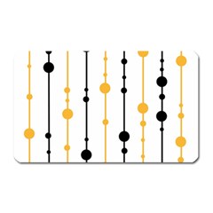 Yellow, Black And White Pattern Magnet (rectangular)