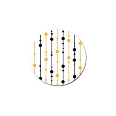 Yellow, Black And White Pattern Golf Ball Marker (10 Pack) by Valentinaart