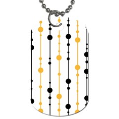 Yellow, Black And White Pattern Dog Tag (two Sides)