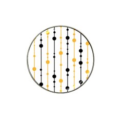 Yellow, Black And White Pattern Hat Clip Ball Marker