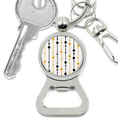 Yellow, Black And White Pattern Bottle Opener Key Chains