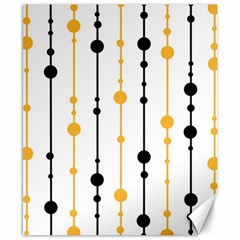 Yellow, Black And White Pattern Canvas 8  X 10 