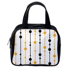 Yellow, Black And White Pattern Classic Handbags (one Side) by Valentinaart