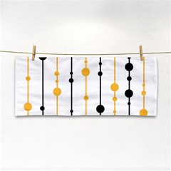 Yellow, Black And White Pattern Hand Towel