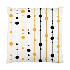 Yellow, Black And White Pattern Standard Cushion Case (one Side)