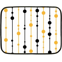 Yellow, Black And White Pattern Double Sided Fleece Blanket (mini) 