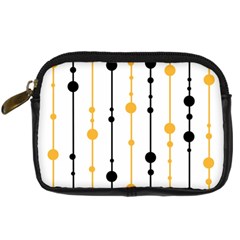 Yellow, Black And White Pattern Digital Camera Cases