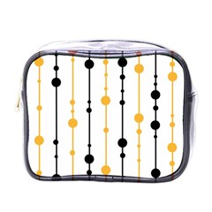 Yellow, Black And White Pattern Mini Toiletries Bags