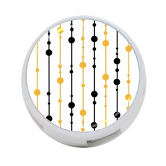 Yellow, Black And White Pattern 4-port Usb Hub (one Side) by Valentinaart