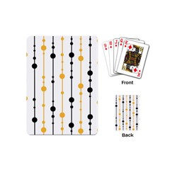 Yellow, Black And White Pattern Playing Cards (mini)  by Valentinaart