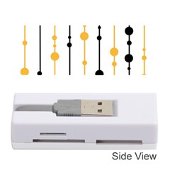 Yellow, Black And White Pattern Memory Card Reader (stick) 