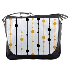 Yellow, Black And White Pattern Messenger Bags