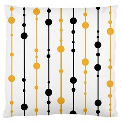 Yellow, Black And White Pattern Large Cushion Case (two Sides)