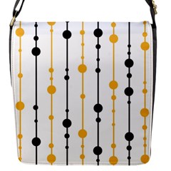 Yellow, Black And White Pattern Flap Messenger Bag (s)