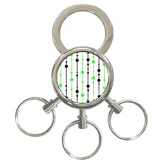 Green Pattern 3-ring Key Chains by Valentinaart