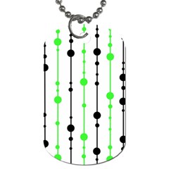 Green Pattern Dog Tag (one Side)