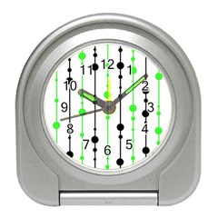 Green Pattern Travel Alarm Clocks