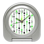 Green pattern Travel Alarm Clocks Front