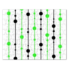 Green Pattern Rectangular Jigsaw Puzzl