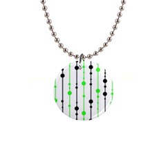 Green Pattern Button Necklaces