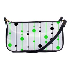 Green Pattern Shoulder Clutch Bags