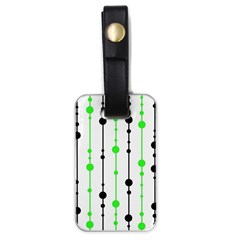 Green Pattern Luggage Tags (one Side) 