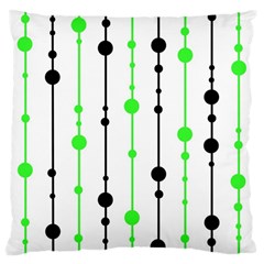 Green Pattern Large Cushion Case (one Side) by Valentinaart