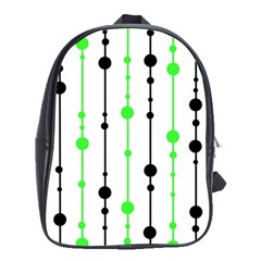 Green Pattern School Bags (xl) 