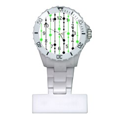 Green Pattern Plastic Nurses Watch