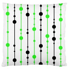 Green Pattern Large Flano Cushion Case (one Side) by Valentinaart