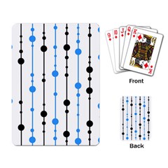 Blue, White And Black Pattern Playing Card