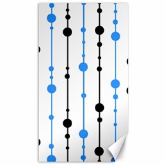 Blue, White And Black Pattern Canvas 40  X 72  