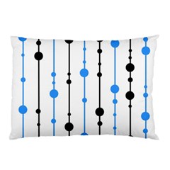 Blue, White And Black Pattern Pillow Case