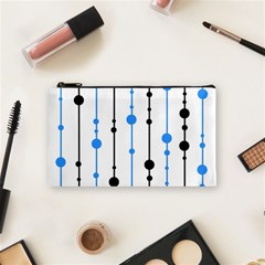 Blue, White And Black Pattern Cosmetic Bag (small) 