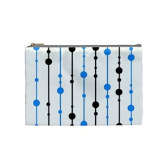 Blue, White And Black Pattern Cosmetic Bag (medium)  by Valentinaart