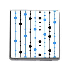 Blue, White And Black Pattern Memory Card Reader (square)