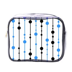 Blue, White And Black Pattern Mini Toiletries Bags